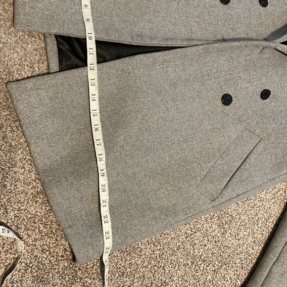 Zara outerwear Grey lined double breasted womens coat - size medium - Picture 5 of 7